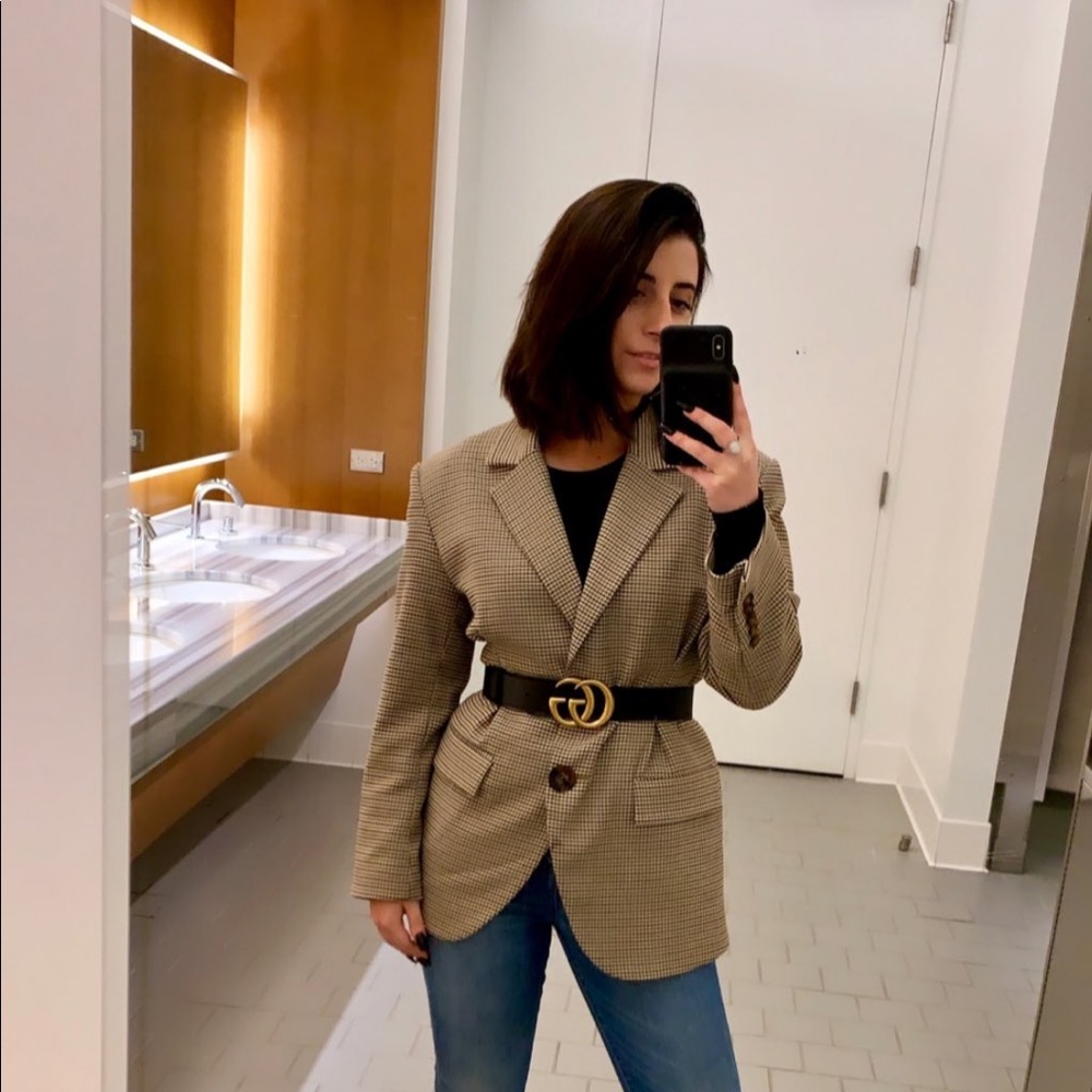 Zara Oversized Checked Blazer